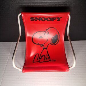 Vintage Red Black Snoopy Plastic Lounge Chair By Another Determined Production S